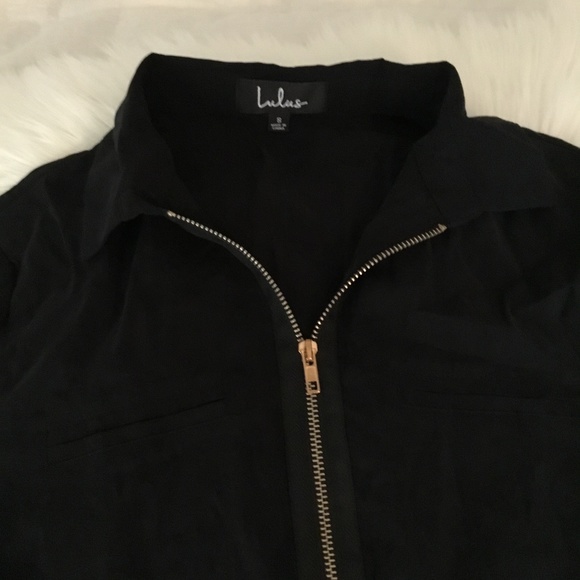 Lulus Long Sleeve Utility Jumpsuit Black - Picture 4 of 4